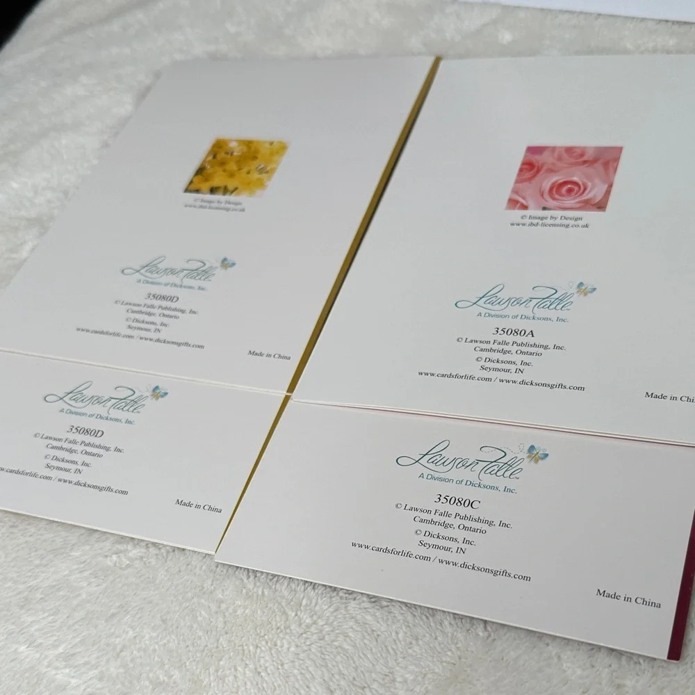 Lawson Falle Scripture Inspirational Cards Envelope Couples Floral Set Of 4 NWOT